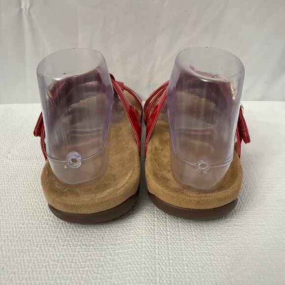 Vionic Misa Sandals Women's Size 9 Red Patent Leather Slides - Picture 3 of 8